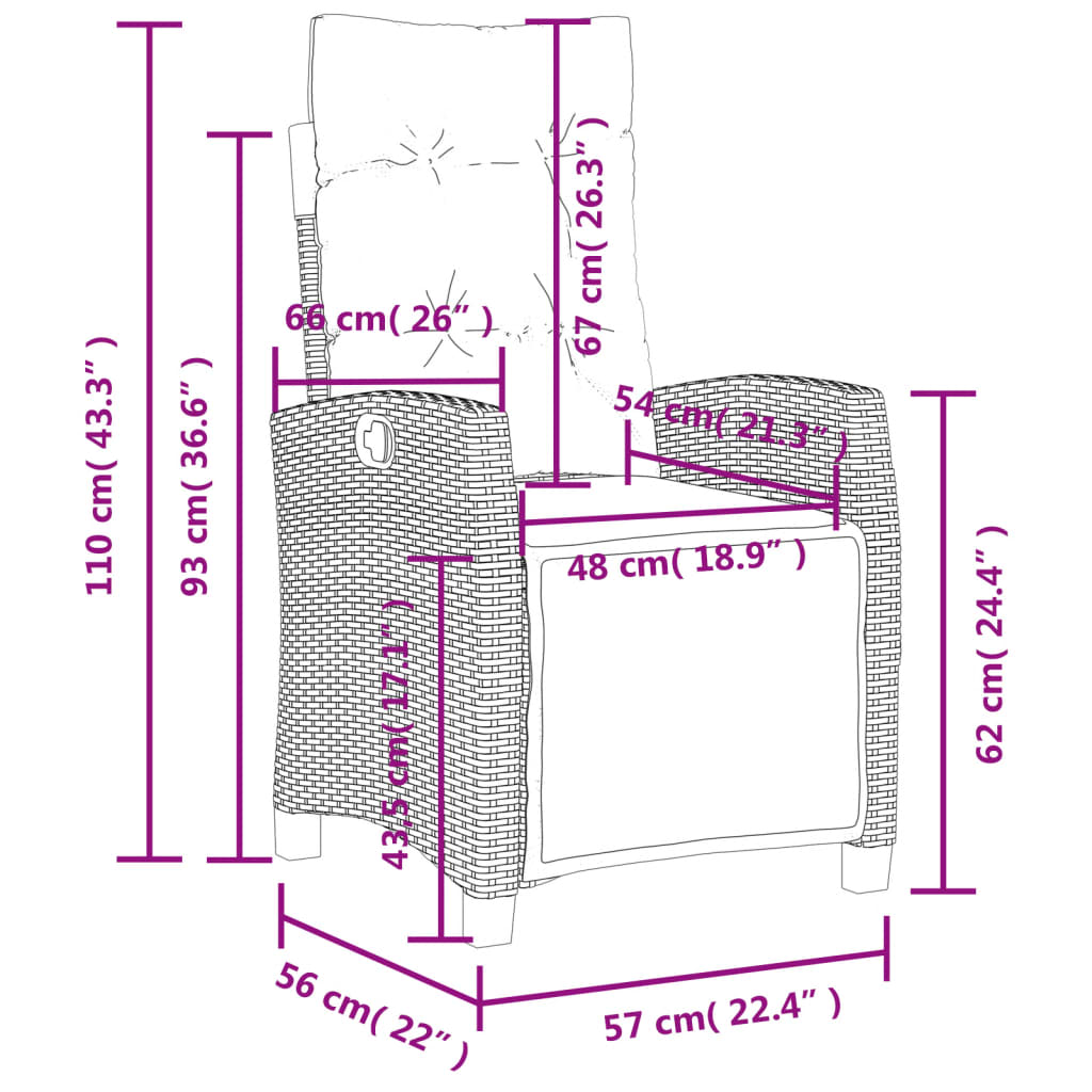 Ensemble à manger de jardin 4 pcs avec coussins noir