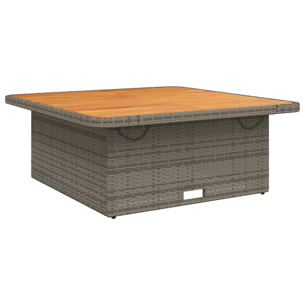 Ensemble à manger de jardin 5 pcs coussins gris résine tressée