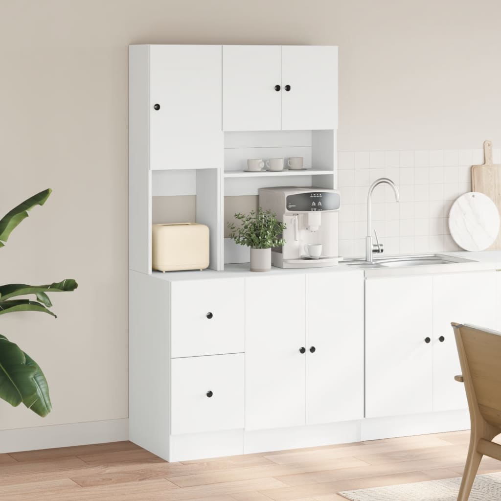 Armoire de cuisine blanc 95x50x180 cm bois d'ingénierie - XIOS