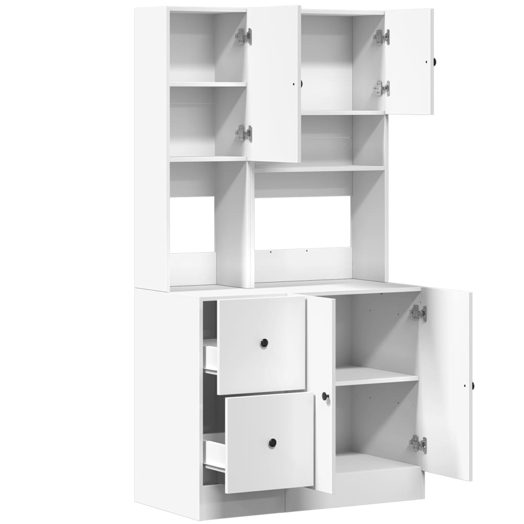 Armoire de cuisine blanc 95x50x180 cm bois d'ingénierie - XIOS