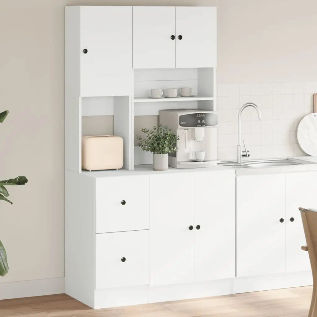 Armoire de cuisine blanc 95x50x180 cm bois d’ingénierie - XIOS