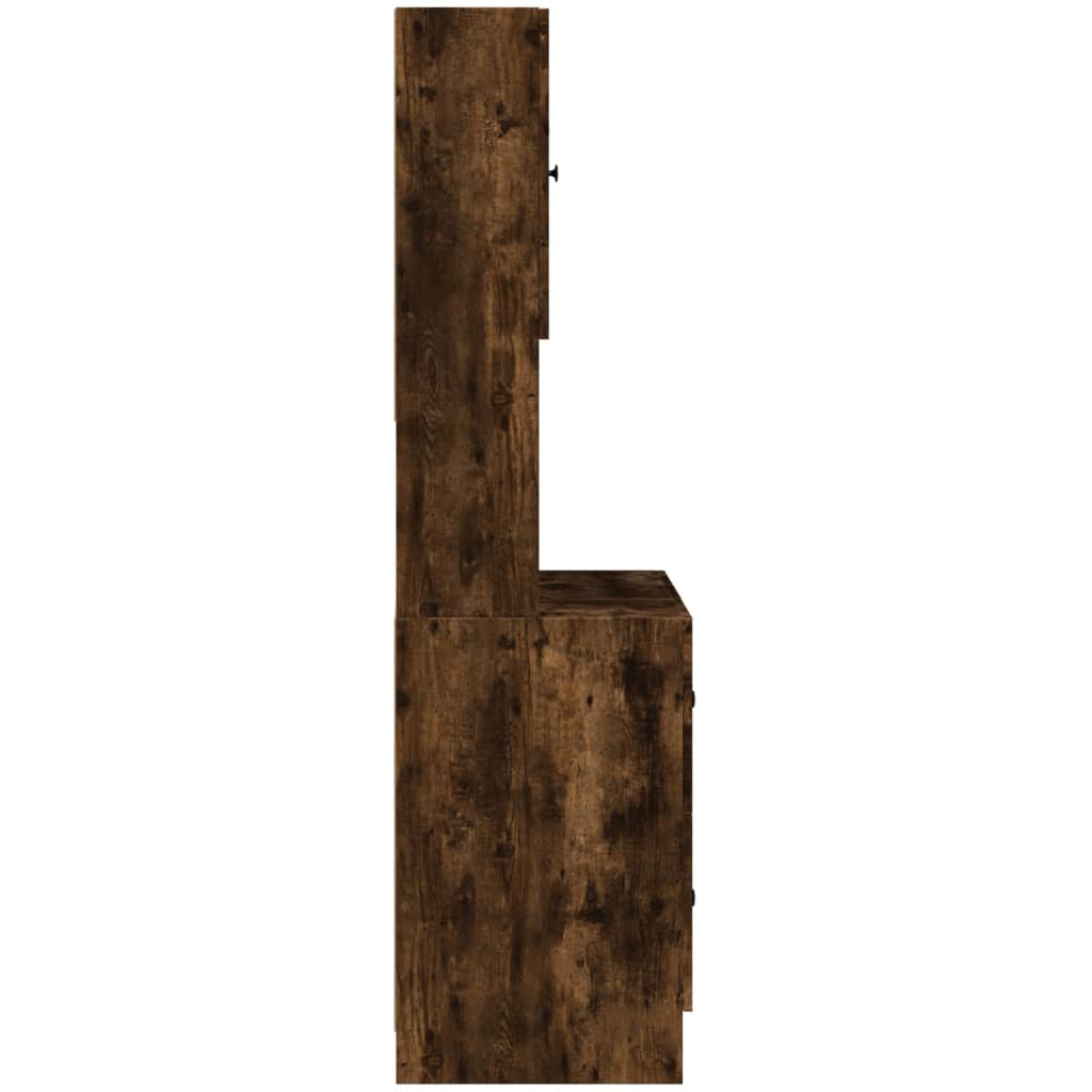 Armoire de cuisine chêne fumé 95x50x180 cm bois d'ingénierie - XIOS