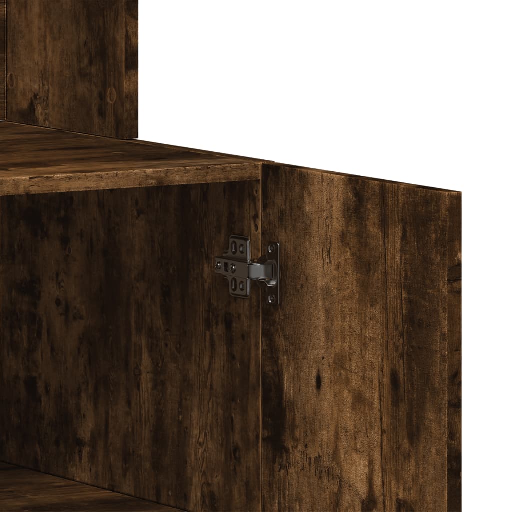 Armoire de cuisine chêne fumé 95x50x180 cm bois d'ingénierie - XIOS