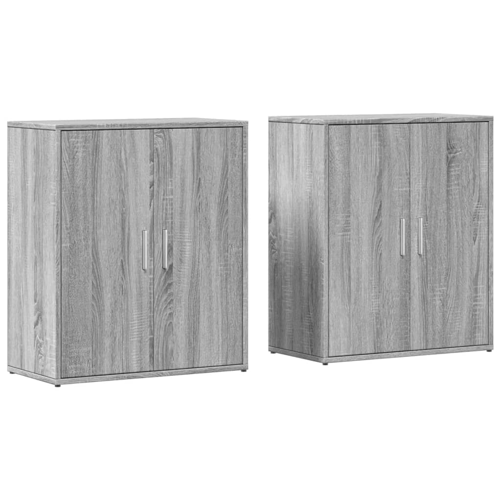 Buffets 2 pcs sonoma gris 60x31x70 cm bois d'ingénierie - XIOS
