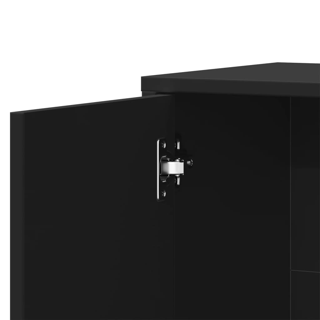 Buffets 2 pcs noir 60x31x70 cm bois d'ingénierie - XIOS