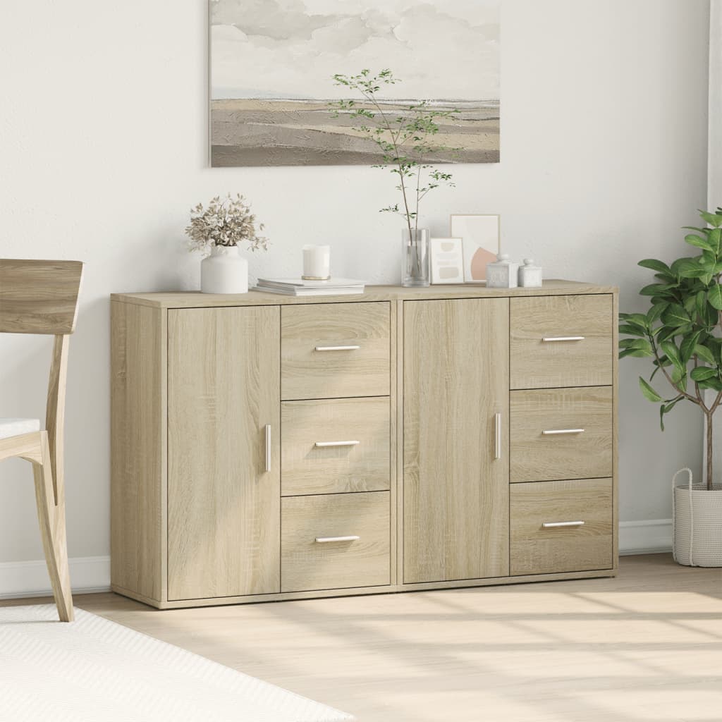 Buffets 2 pcs chêne sonoma 60x31x70 cm bois d'ingénierie - XIOS