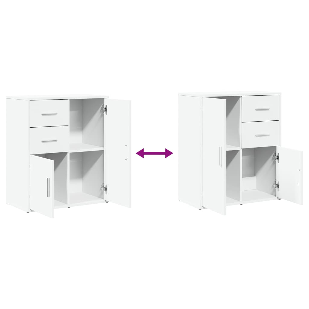 Buffets 2 pcs blanc 60x31x70 cm bois d'ingénierie - XIOS