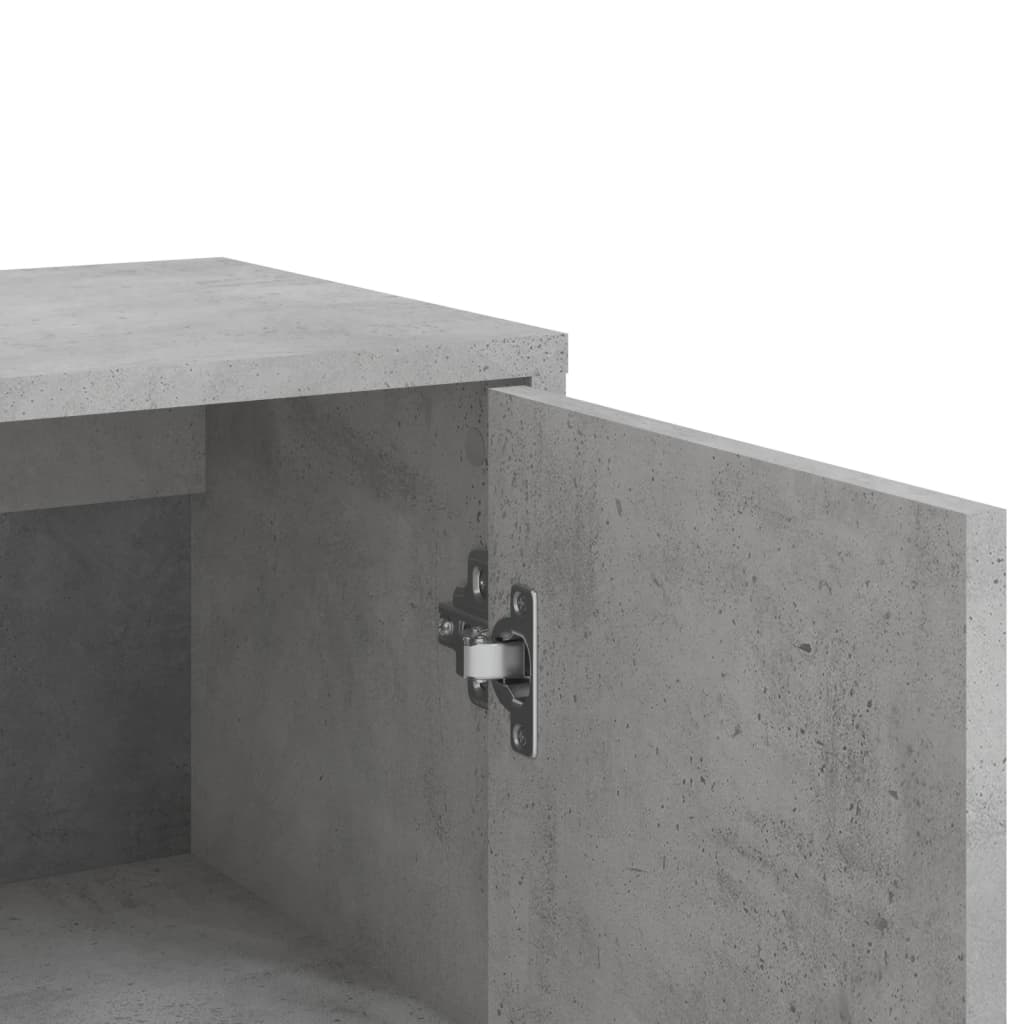 Buffets 2 pcs gris béton 60x31x84 cm bois d'ingénierie - XIOS