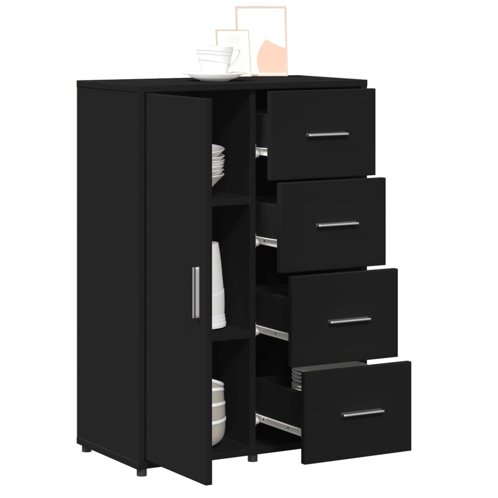 Buffets 2 pcs noir 60x31x84 cm bois d'ingénierie - XIOS