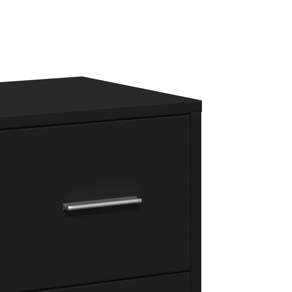Buffets 2 pcs noir 60x31x84 cm bois d'ingénierie - XIOS