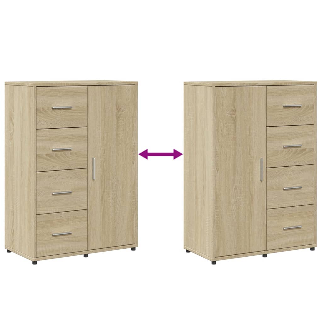 Buffets 2 pcs chêne sonoma 60x31x84 cm bois d'ingénierie - XIOS