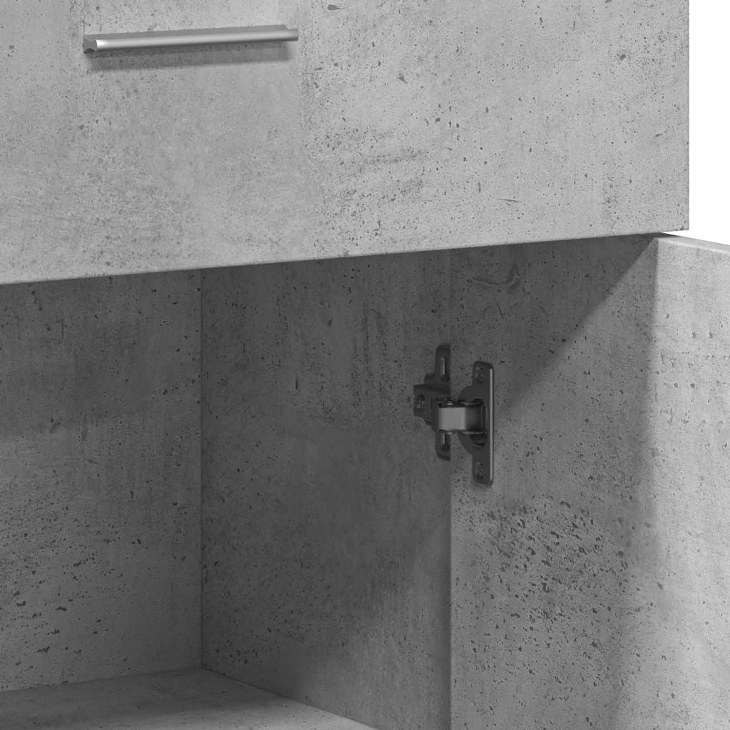 Buffets 2 pcs gris béton 60x30x84 cm bois d'ingénierie - XIOS