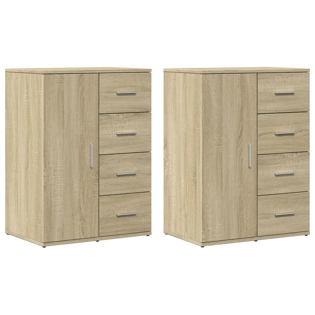 Buffets 2 pcs chêne sonoma 59x39x80 cm bois d'ingénierie - XIOS
