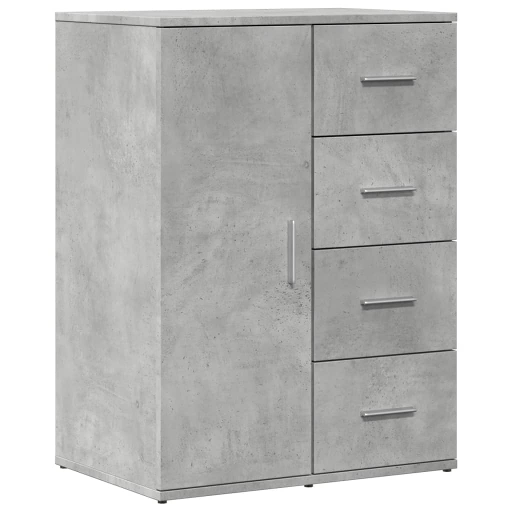 Buffets 2 pcs gris béton 59x39x80 cm bois d'ingénierie - XIOS