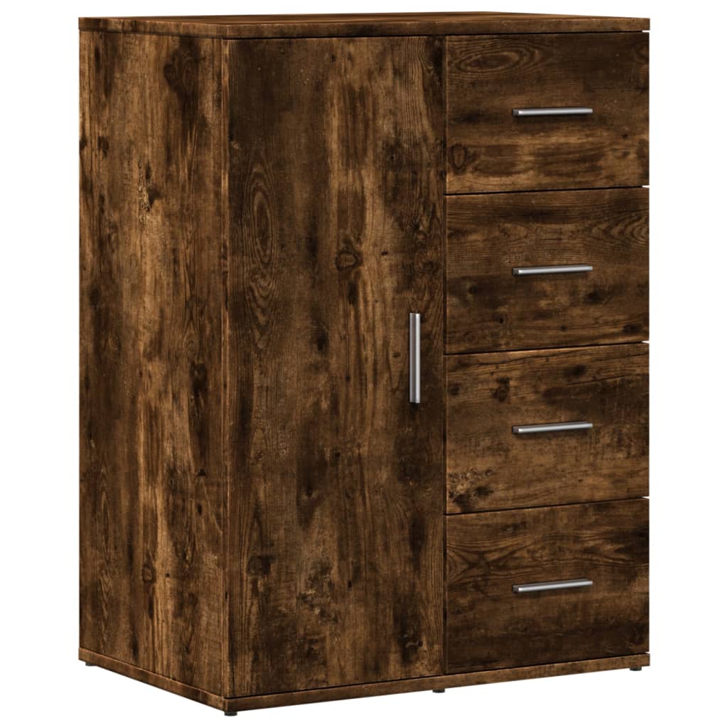 Buffets 2 pcs chêne fumé 59x39x80 cm bois d'ingénierie - XIOS