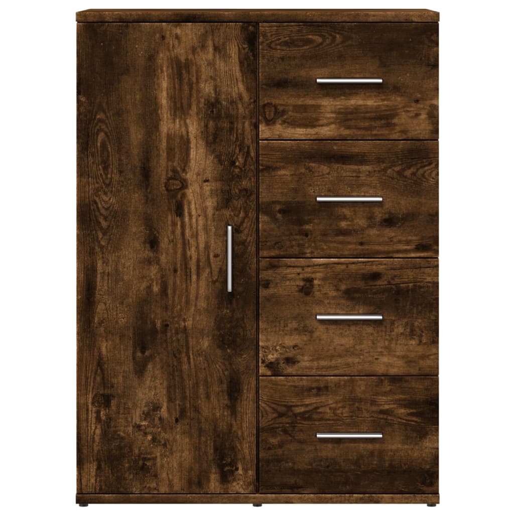 Buffets 2 pcs chêne fumé 59x39x80 cm bois d'ingénierie - XIOS