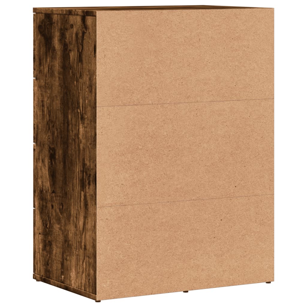 Buffets 2 pcs chêne fumé 59x39x80 cm bois d'ingénierie - XIOS