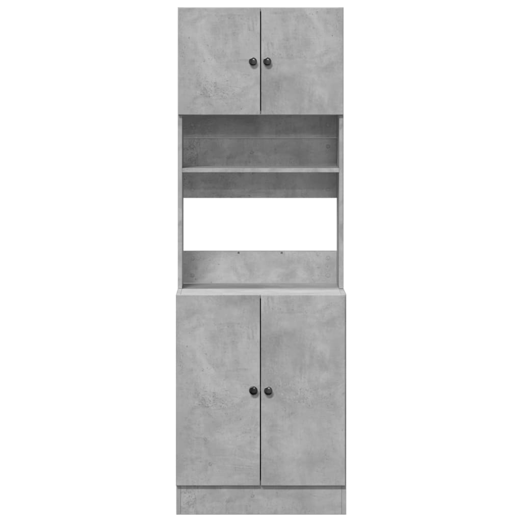 Armoire de cuisine gris béton 60x50x180 cm bois d'ingénierie - XIOS
