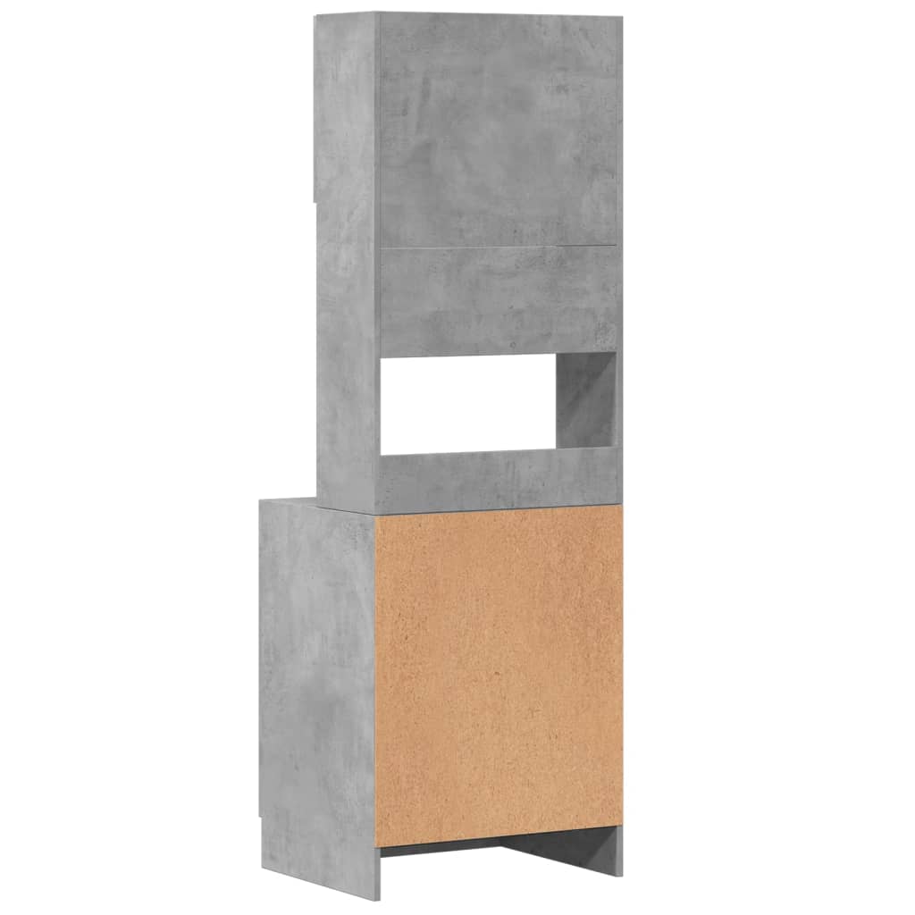 Armoire de cuisine gris béton 60x50x180 cm bois d'ingénierie - XIOS