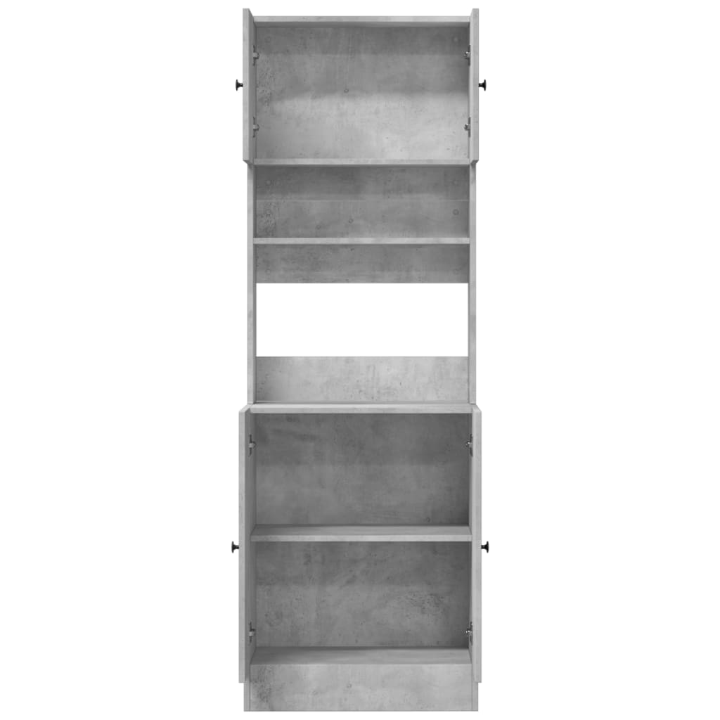 Armoire de cuisine gris béton 60x50x180 cm bois d'ingénierie - XIOS