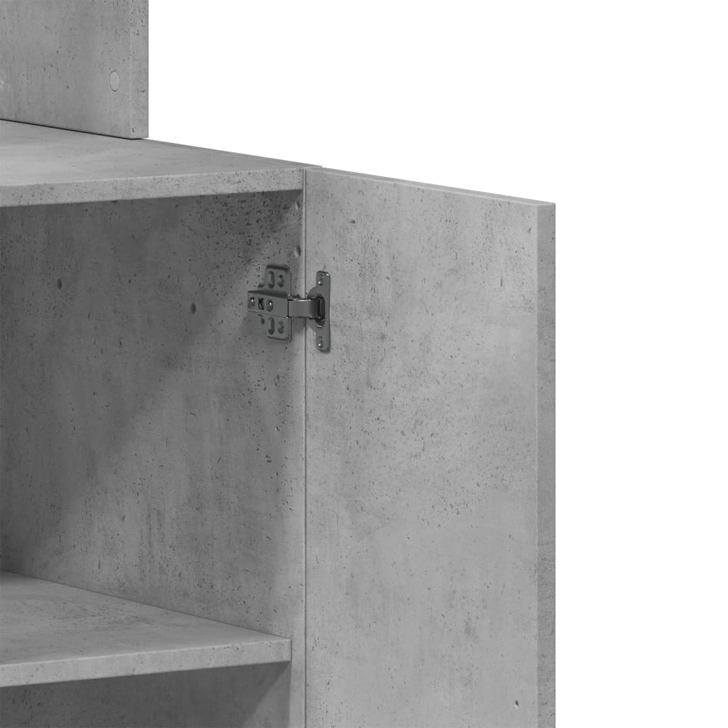 Armoire de cuisine gris béton 60x50x180 cm bois d'ingénierie - XIOS