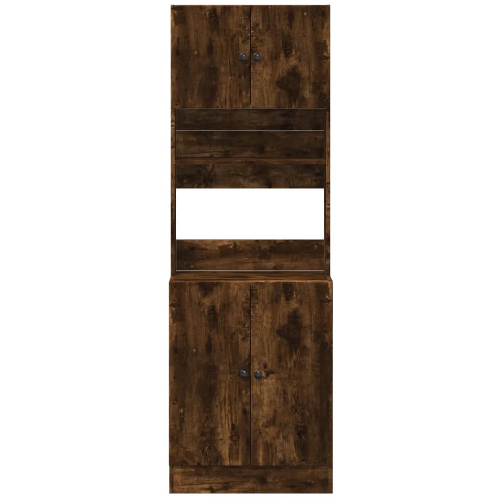 Armoire de cuisine chêne fumé 60x50x180 cm bois d'ingénierie - XIOS