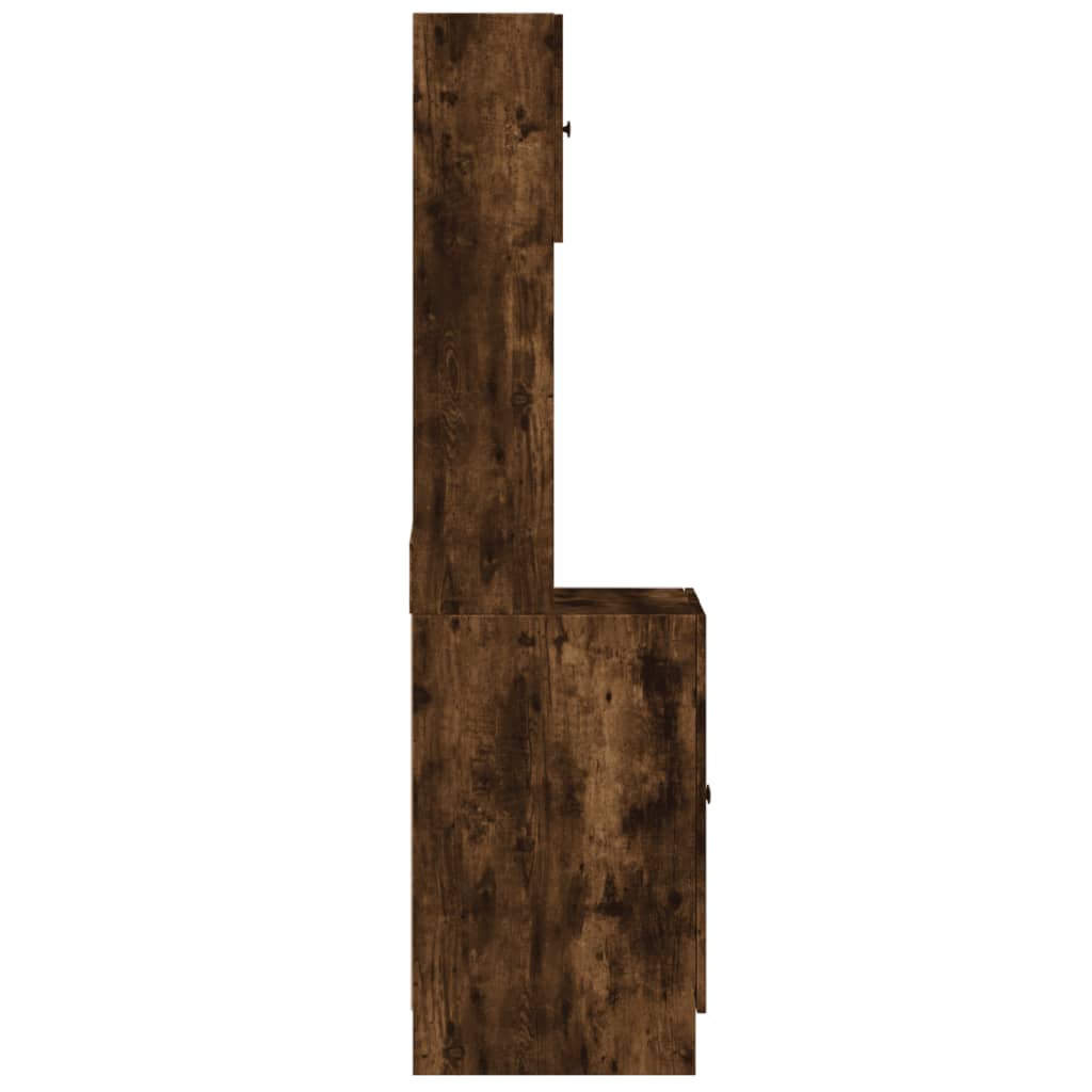Armoire de cuisine chêne fumé 60x50x180 cm bois d'ingénierie - XIOS