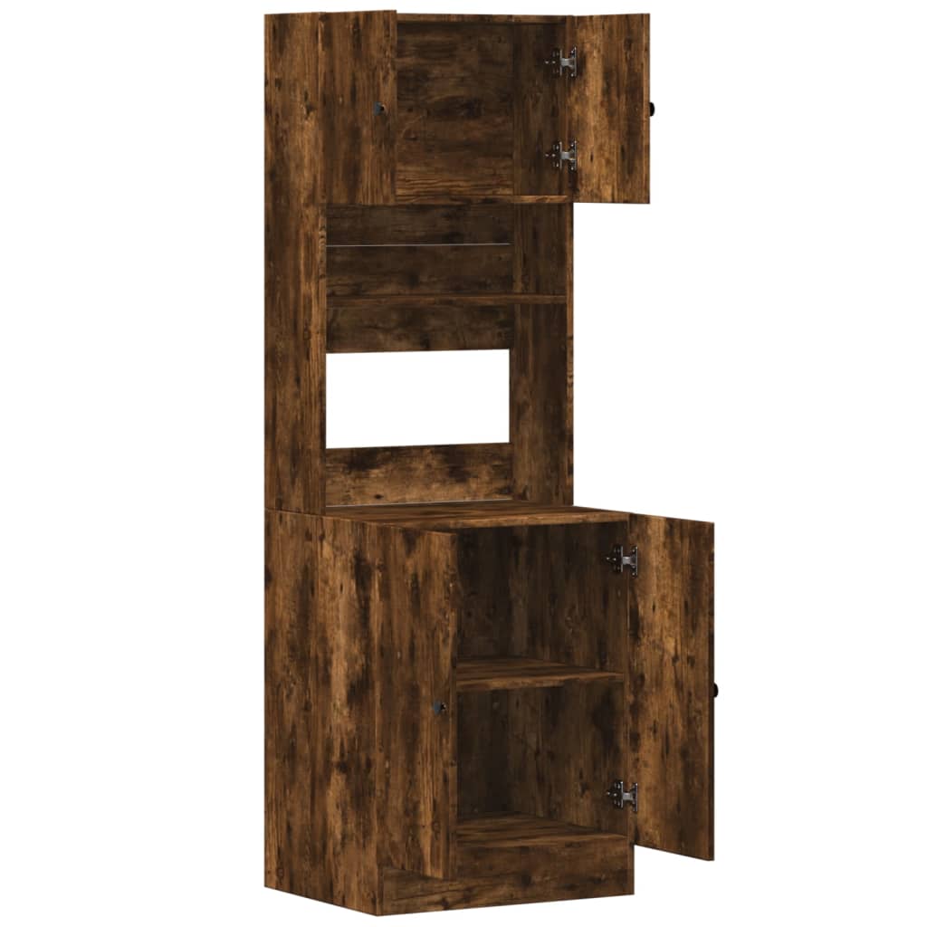 Armoire de cuisine chêne fumé 60x50x180 cm bois d'ingénierie - XIOS