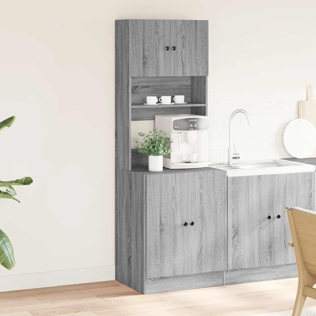 Armoire de cuisine sonoma gris 60x50x180 cm bois d’ingénierie - XIOS