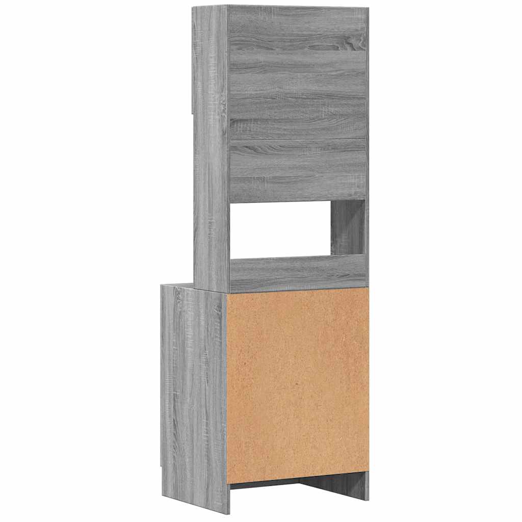 Armoire de cuisine sonoma gris 60x50x180 cm bois d’ingénierie - XIOS
