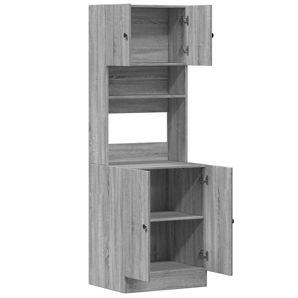 Armoire de cuisine sonoma gris 60x50x180 cm bois d’ingénierie - XIOS