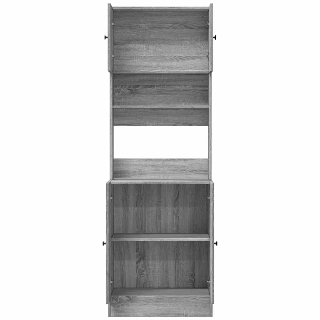 Armoire de cuisine sonoma gris 60x50x180 cm bois d’ingénierie - XIOS