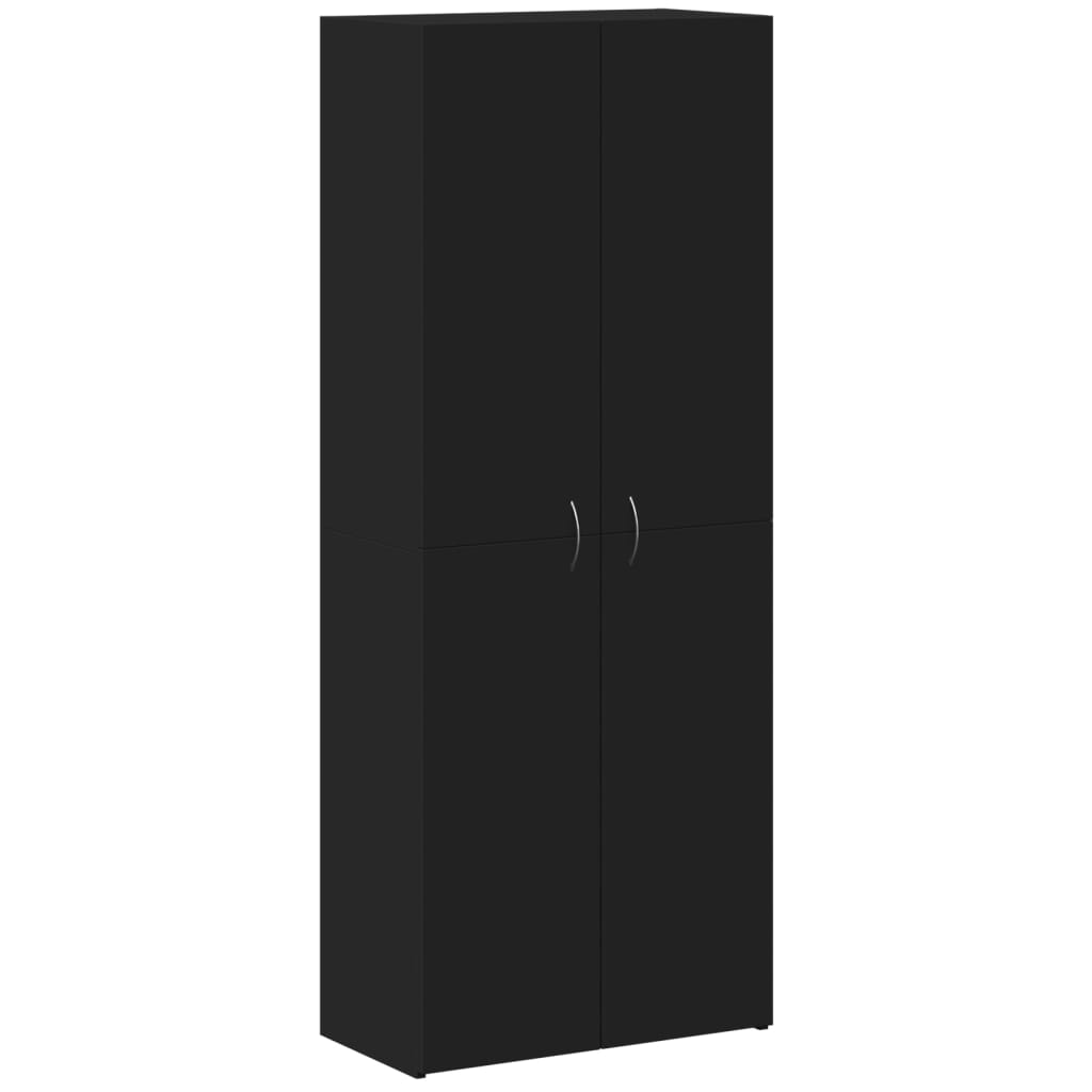Armoire de classement noir 60x32x153 cm bois d'ingénierie Classeur à tiroirs vidaXL
