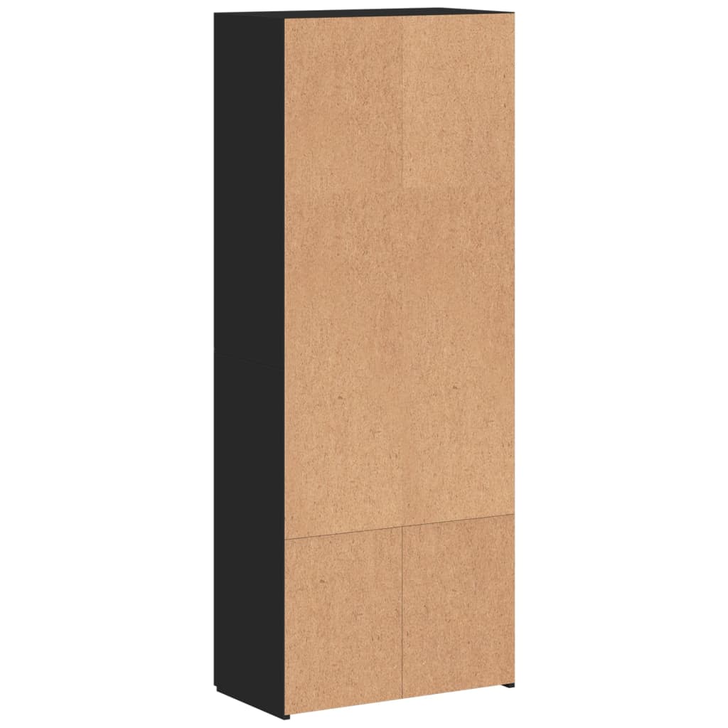 Armoire de classement noir 60x32x153 cm bois d'ingénierie Classeur à tiroirs vidaXL