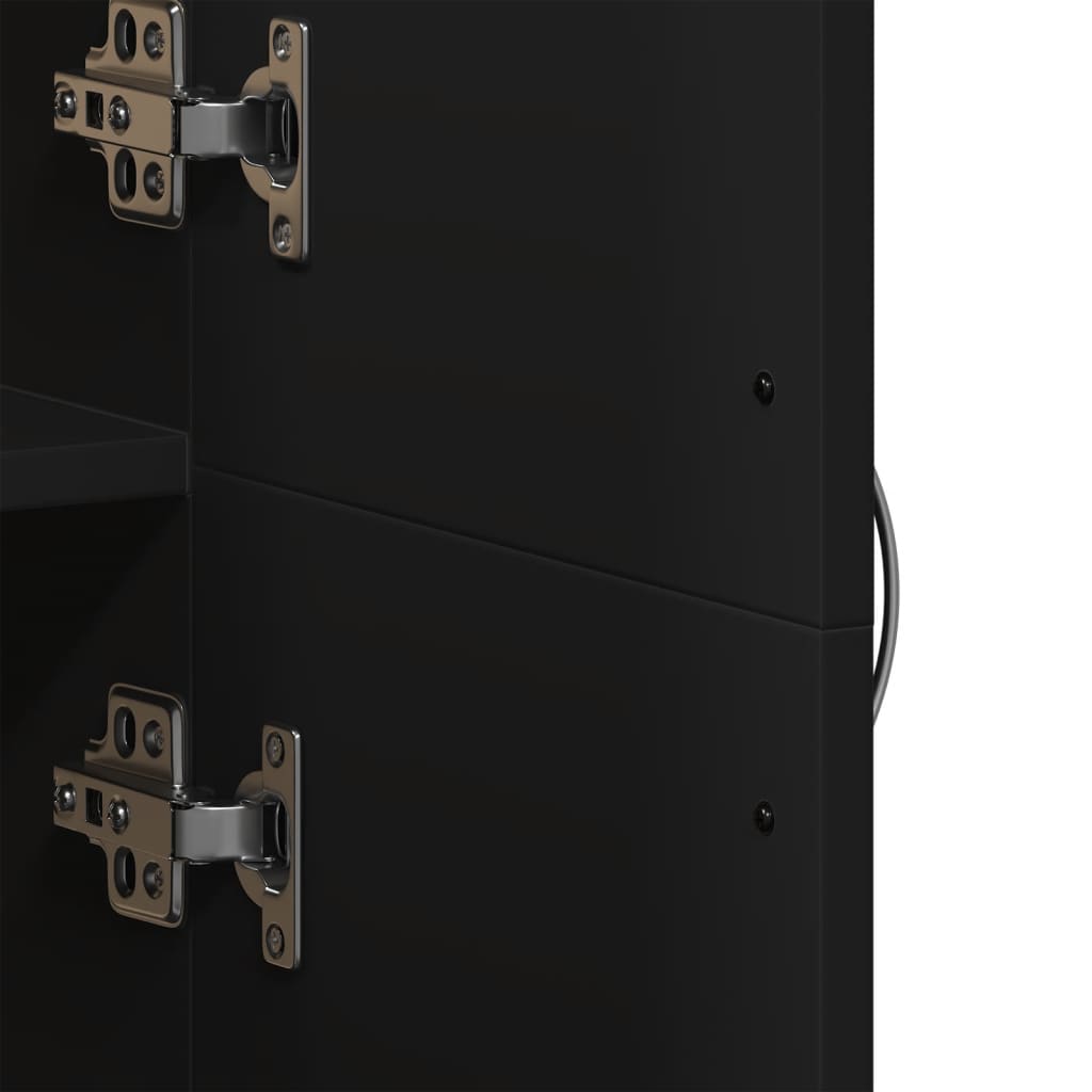 Armoire de classement noir 60x32x153 cm bois d'ingénierie Classeur à tiroirs vidaXL