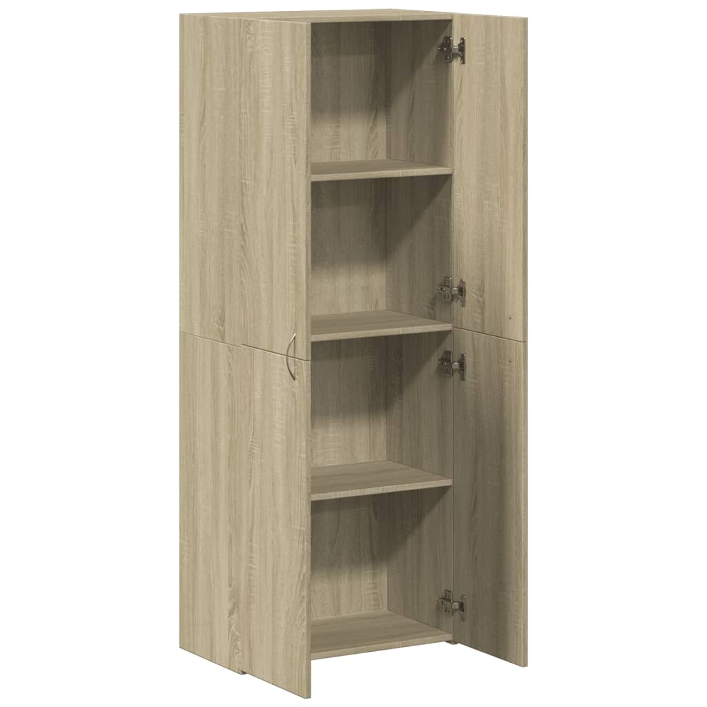 Armoire de classement chêne sonoma 60x32x153 cm bois ingénierie Classeur à tiroirs vidaXL