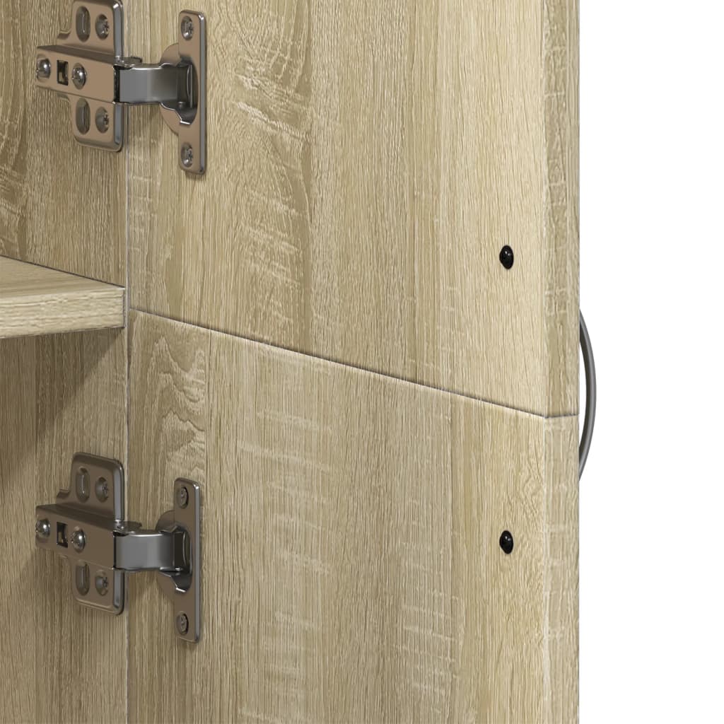 Armoire de classement chêne sonoma 60x32x153 cm bois ingénierie Classeur à tiroirs vidaXL