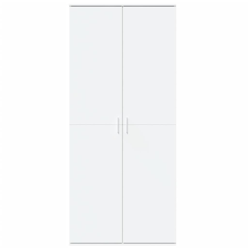 Buffet haut blanc 80x35x180 cm bois d'ingénierie