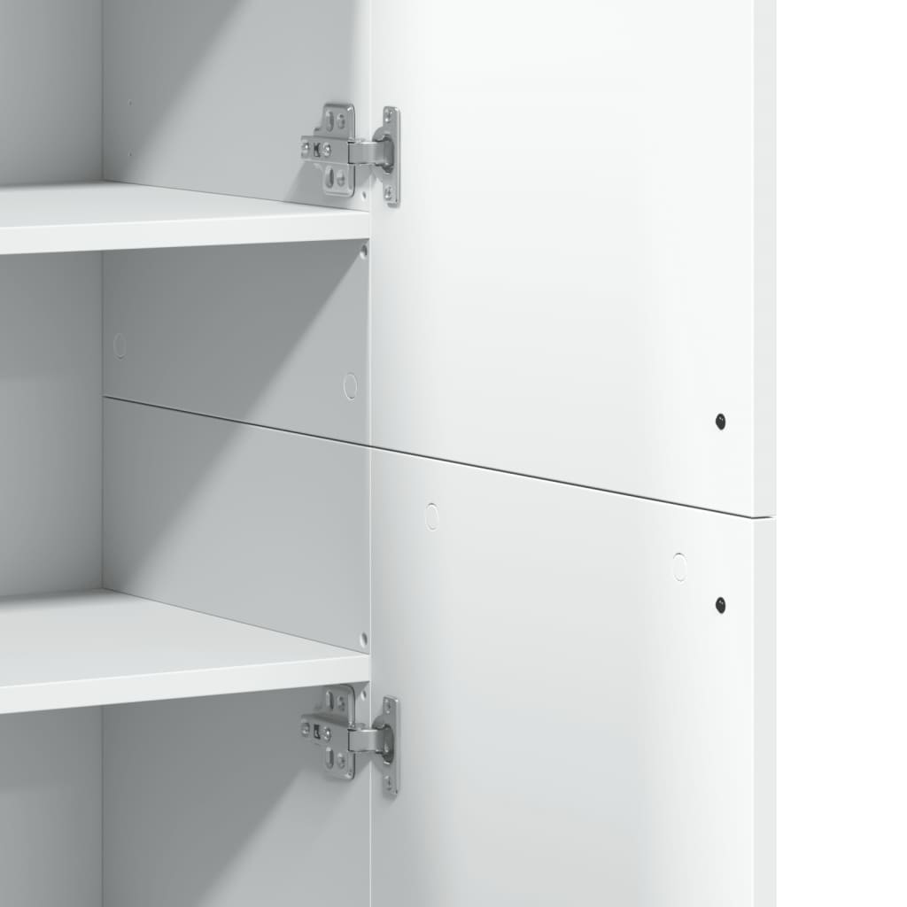 Buffet haut blanc 80x35x180 cm bois d'ingénierie