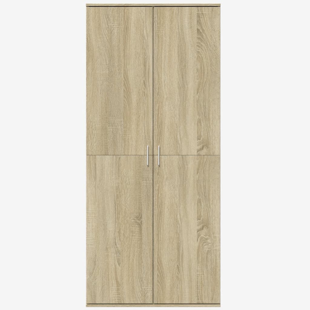 Buffet haut chêne sonoma 80x35x180 cm bois d'ingénierie