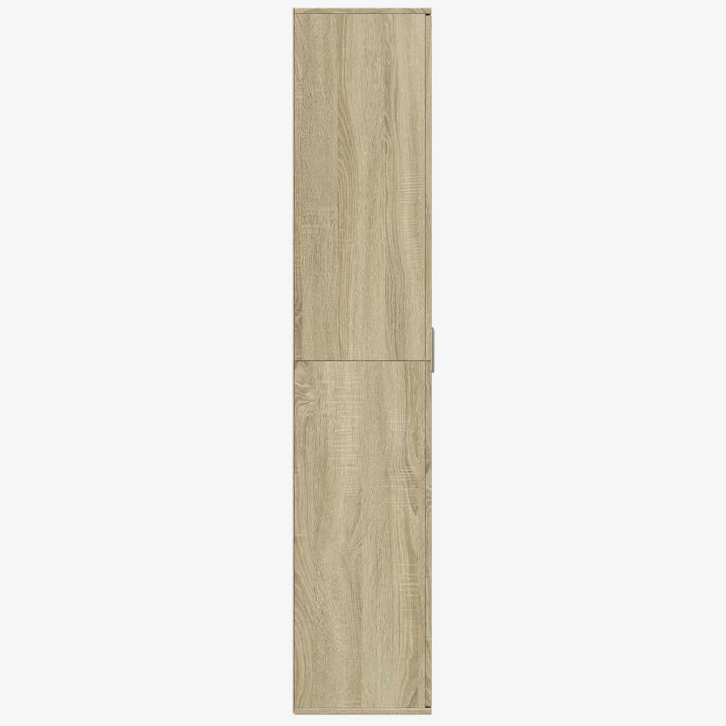 Buffet haut chêne sonoma 80x35x180 cm bois d'ingénierie