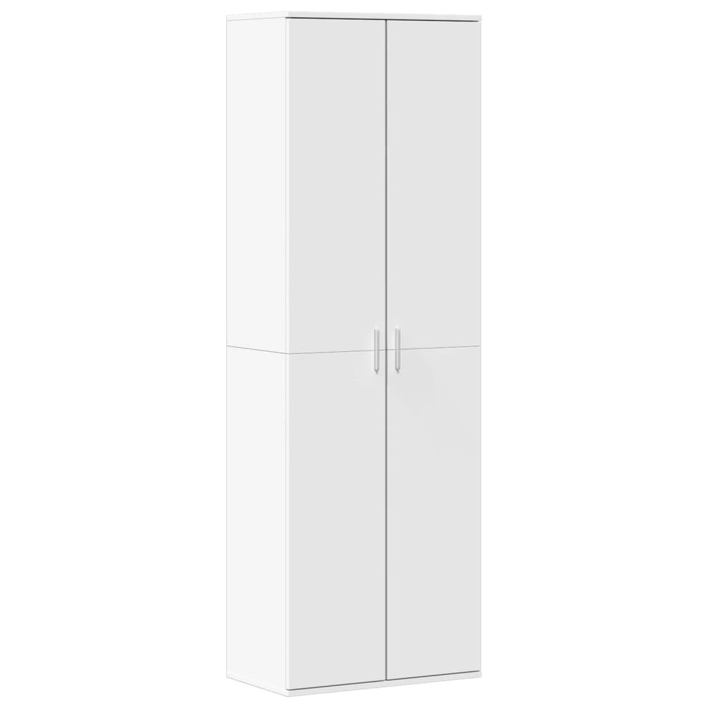 Buffet haut blanc 60x35x180 cm bois d’ingénierie