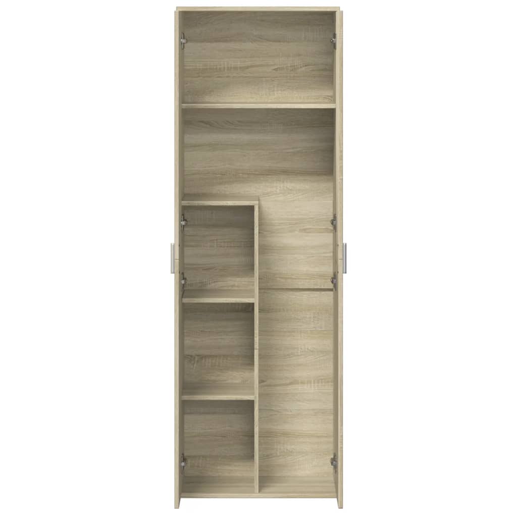 Buffet haut chêne sonoma 60x35x180 cm bois d'ingénierie
