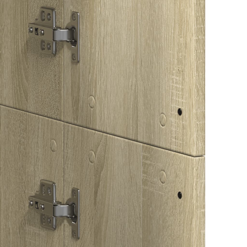 Buffet haut chêne sonoma 60x35x180 cm bois d'ingénierie