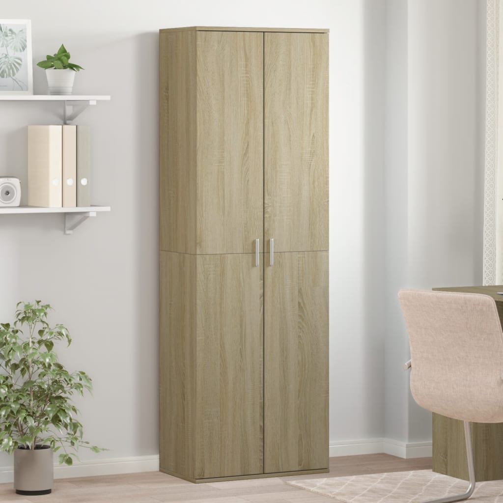 Buffet haut chêne sonoma 60x35x180 cm bois d'ingénierie