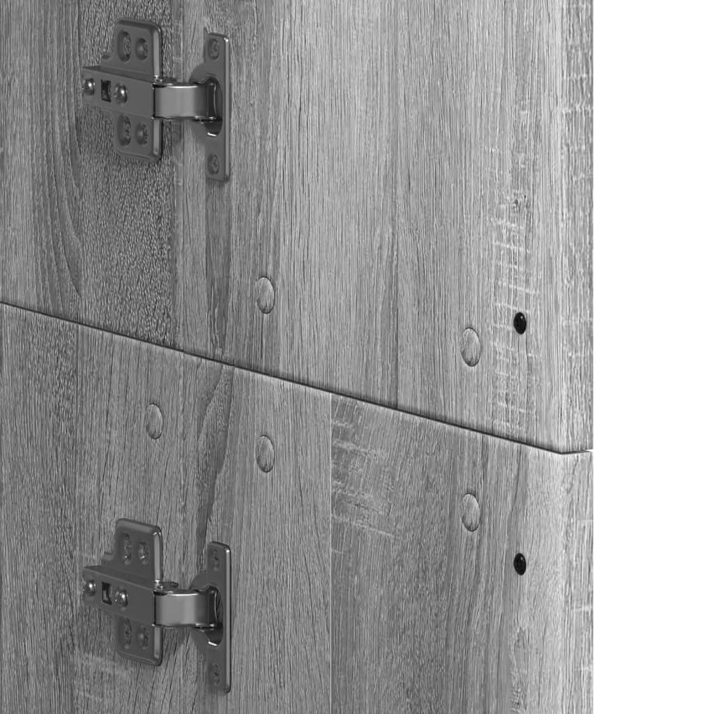Buffet haut sonoma gris 60x35x180 cm bois d'ingénierie