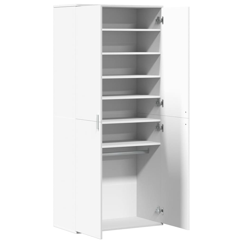 Armoire à chaussures Blanc 80x39x178 cm Bois d'ingénierie - XIOS