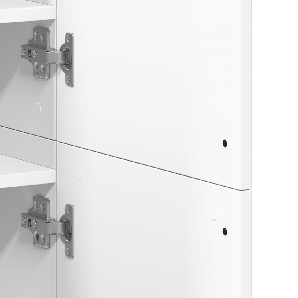 Armoire à chaussures Blanc 80x39x178 cm Bois d'ingénierie - XIOS