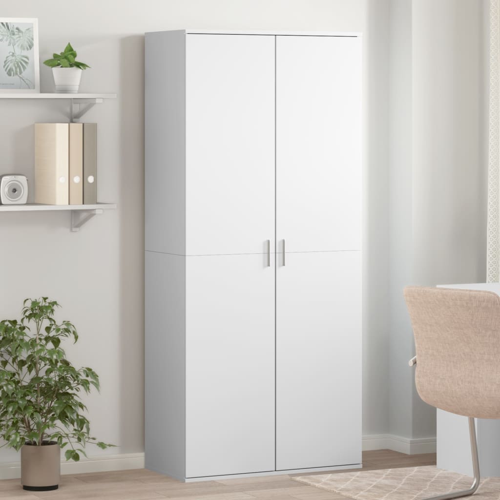 Armoire à chaussures Blanc 80x39x178 cm Bois d'ingénierie - XIOS
