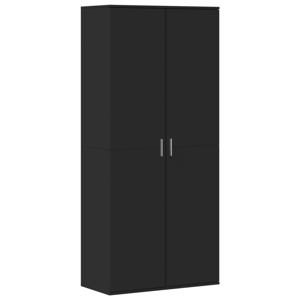 Armoire à chaussures Noir 80x39x178 cm Bois d'ingénierie - XIOS